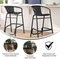 Merrick Lane Lille Set of Two Restaurant Style Barstool with PE Rattan Seat for Indoor/Outdoor Use